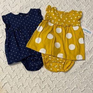 2 brand new w/ tags Carter’s rompers
